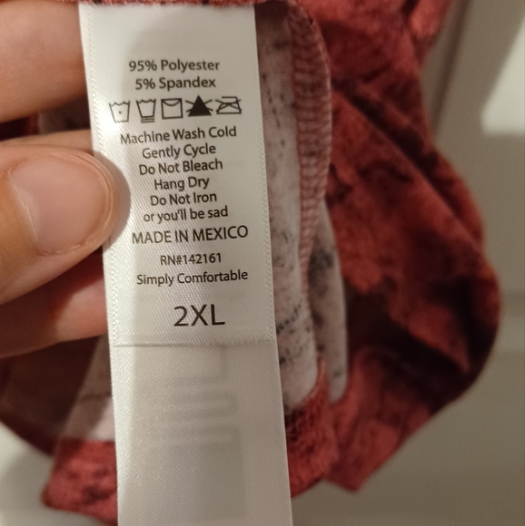 LulaRoe Heart Breaker Ringer Tee - Picture 5 of 8